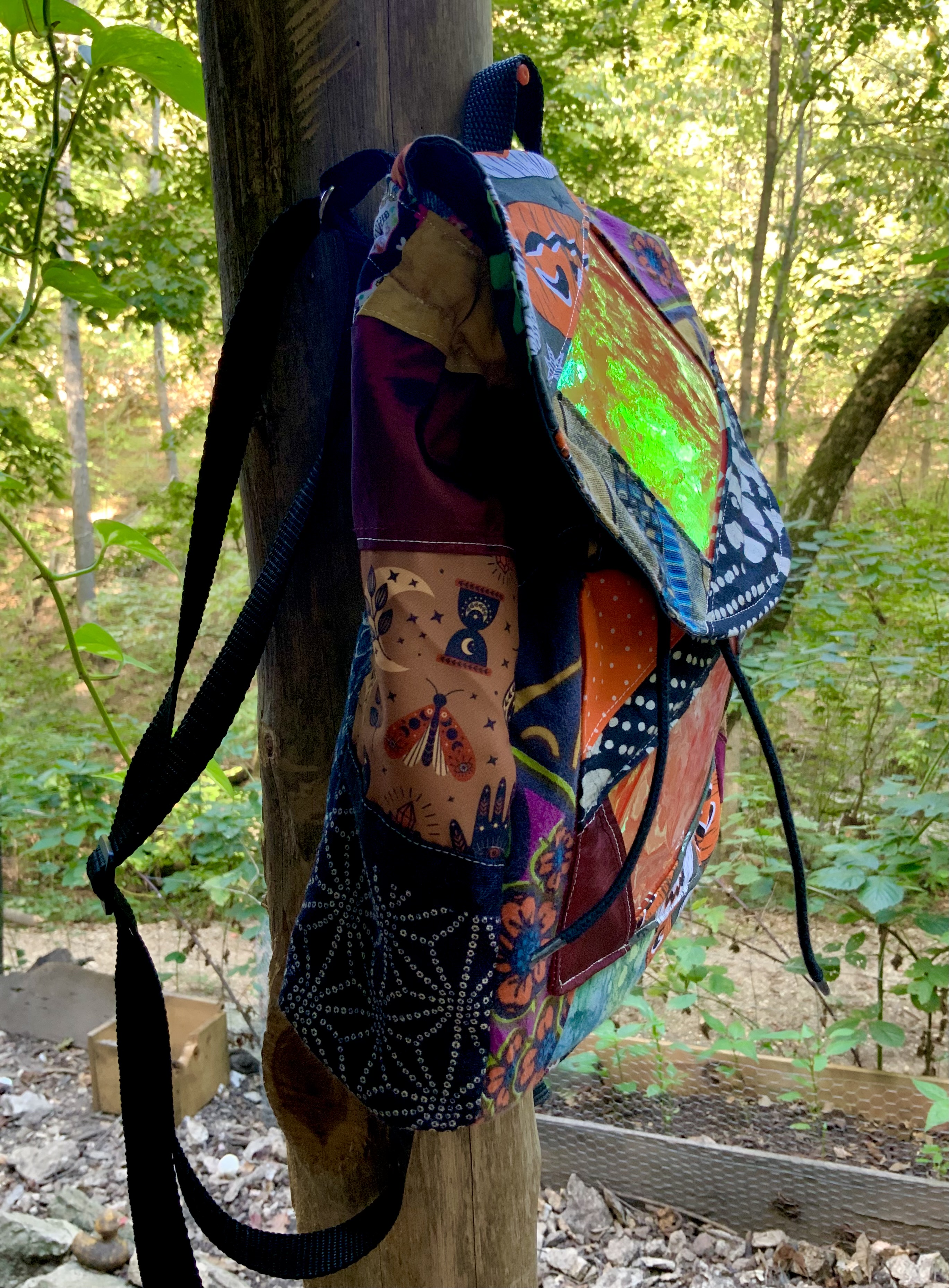 Halloweeny patchwork mini backpack 