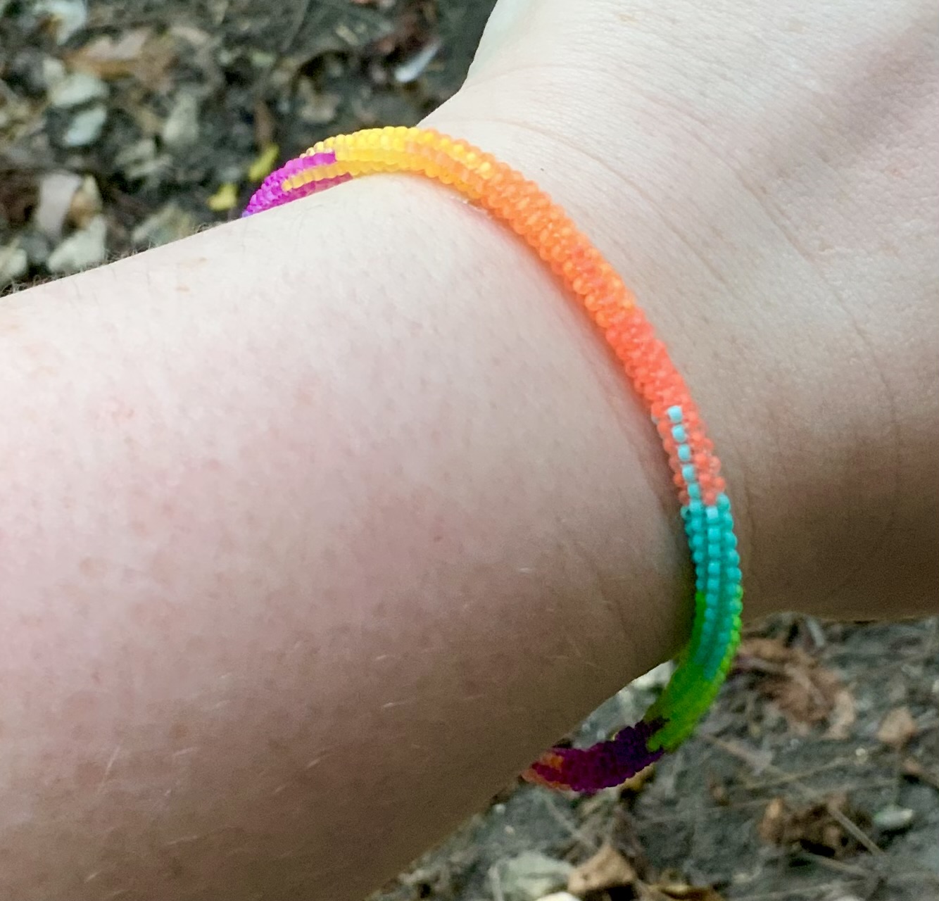 Halloween straw speckles beaded bracelet