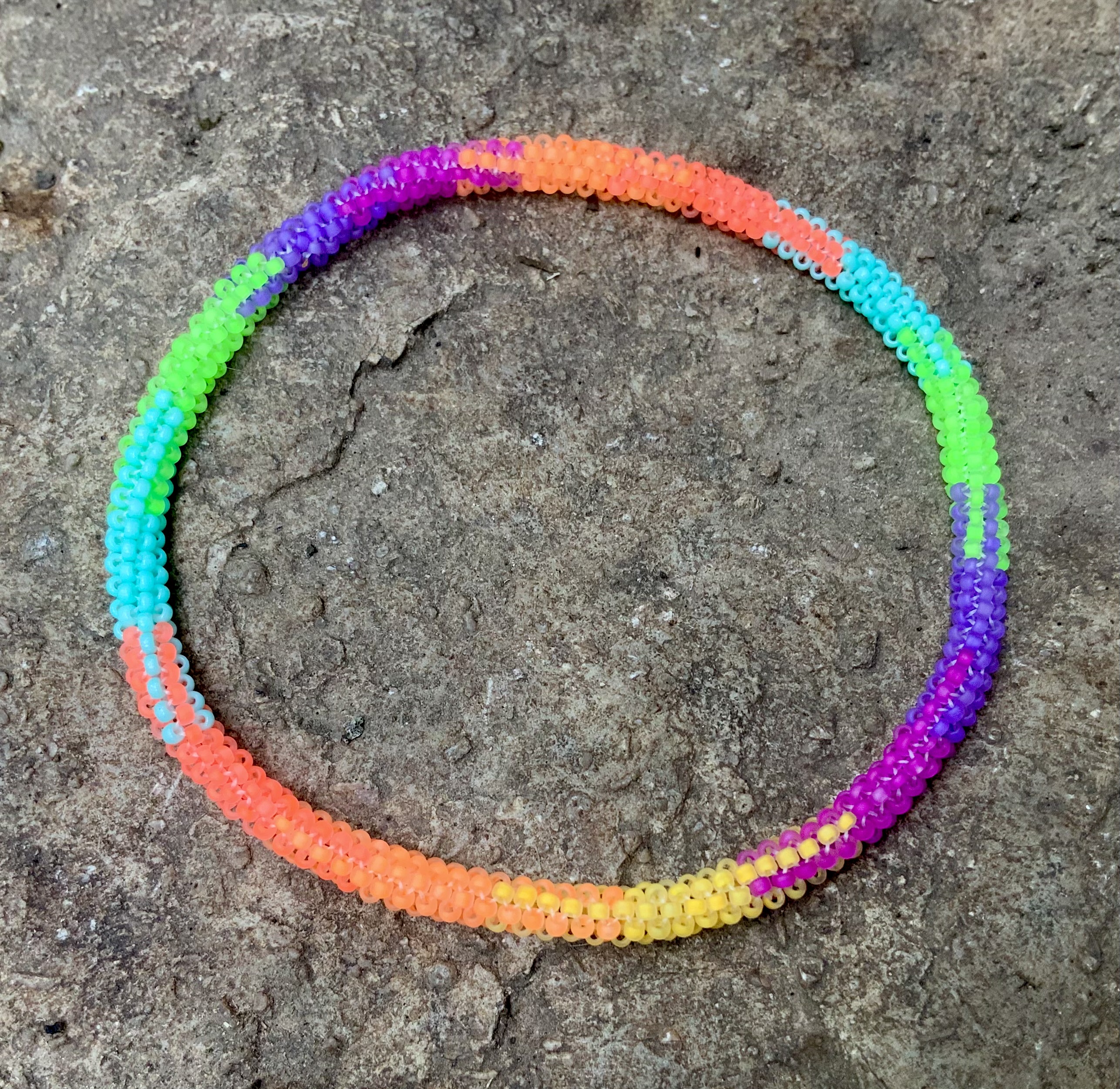 Halloween straw speckles beaded bracelet