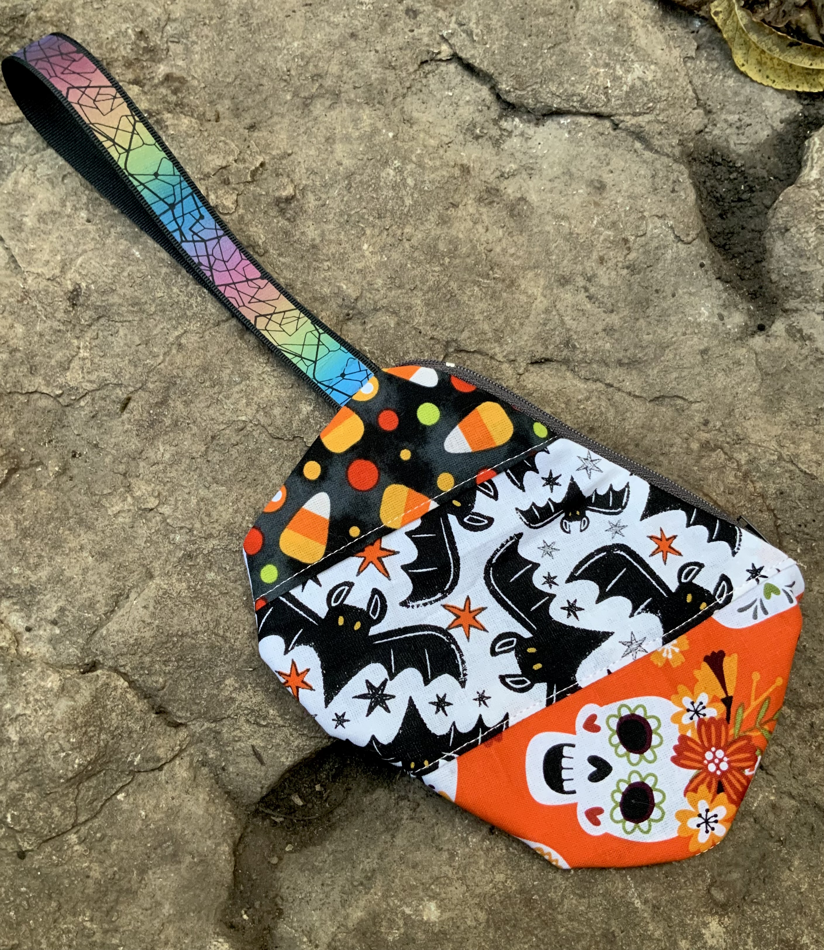 Halloween patchwork clutch bag