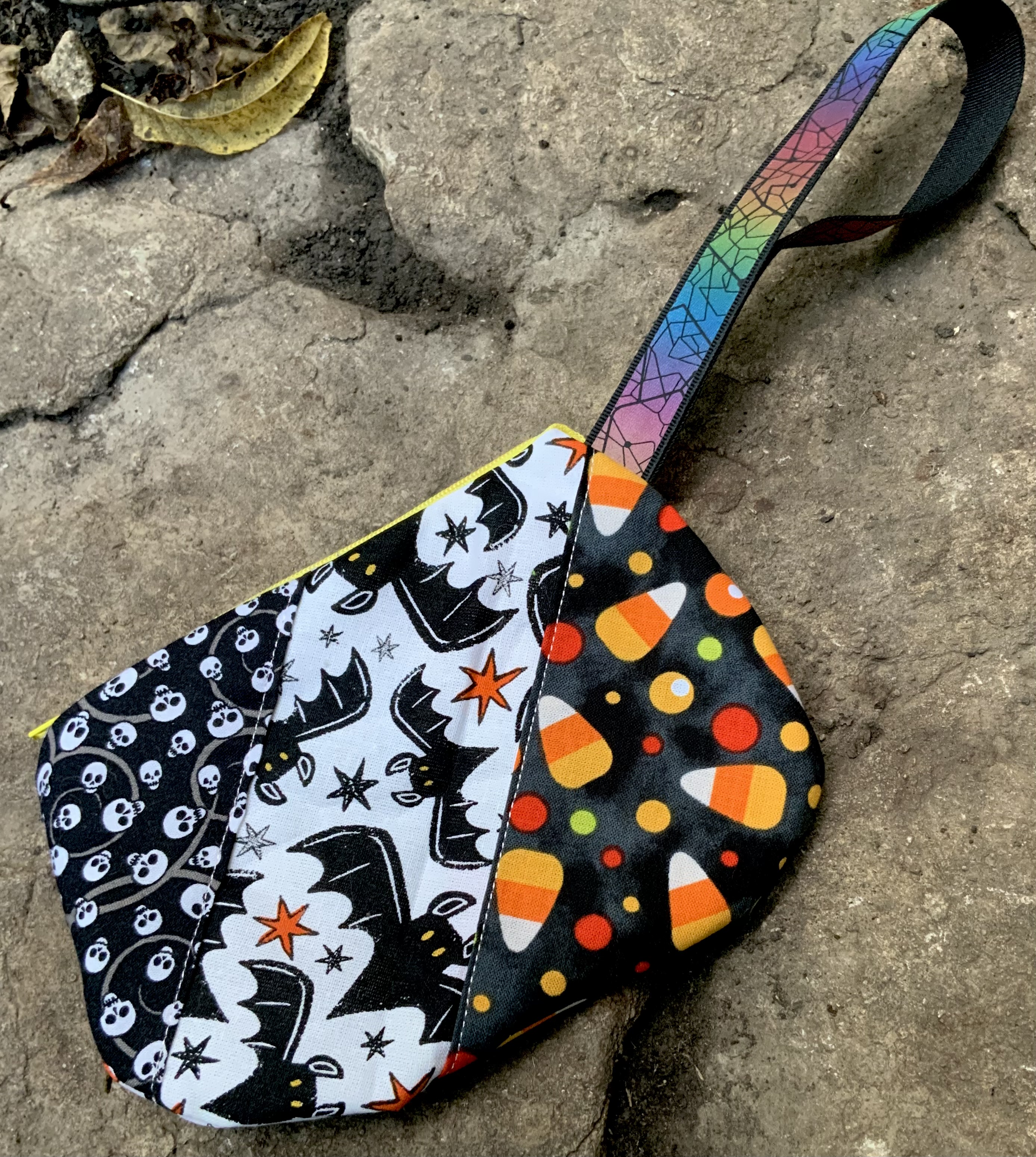 Halloween patchwork clutch wristlet bag #2