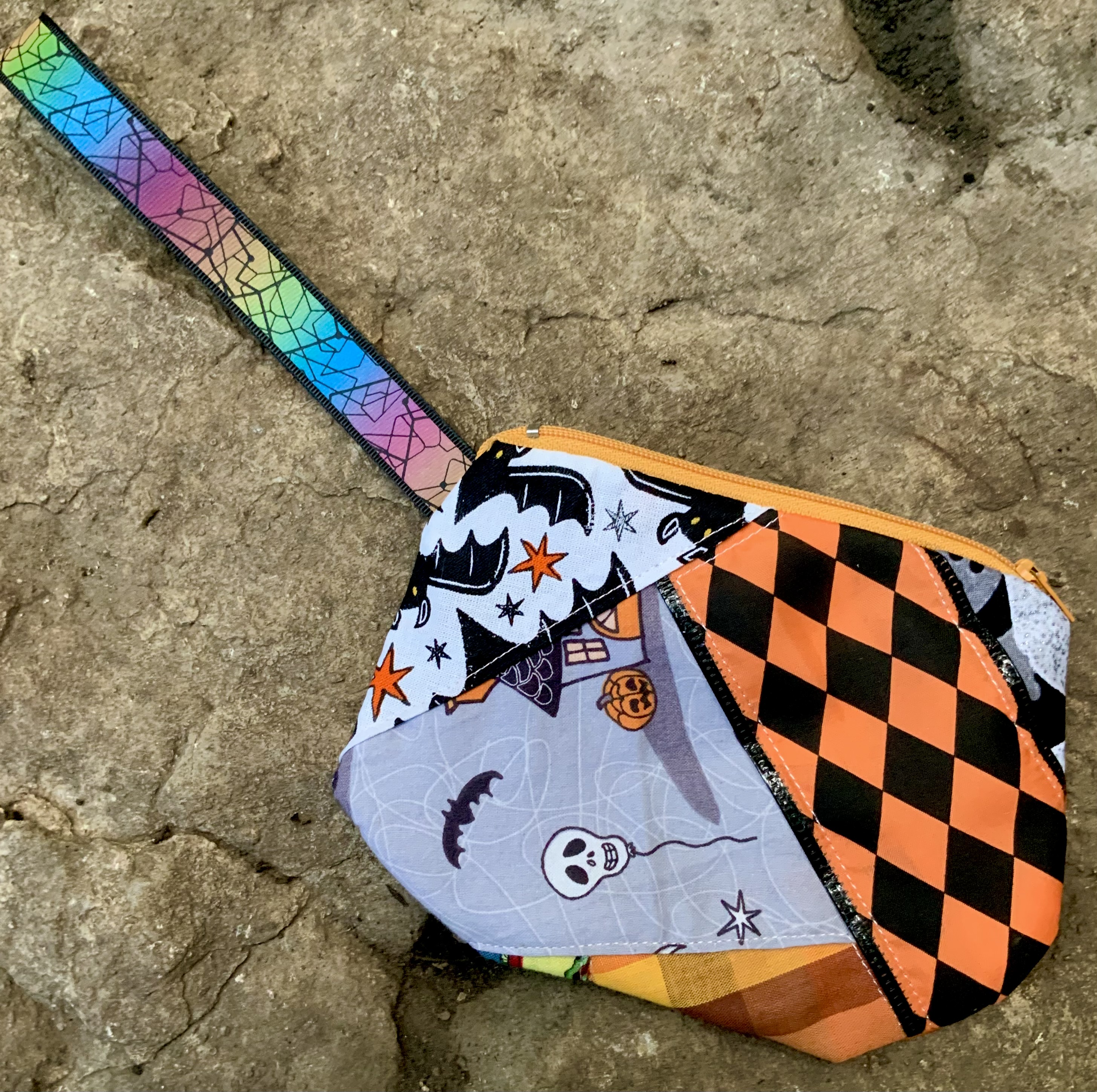 Halloween patchwork clutch bag #3