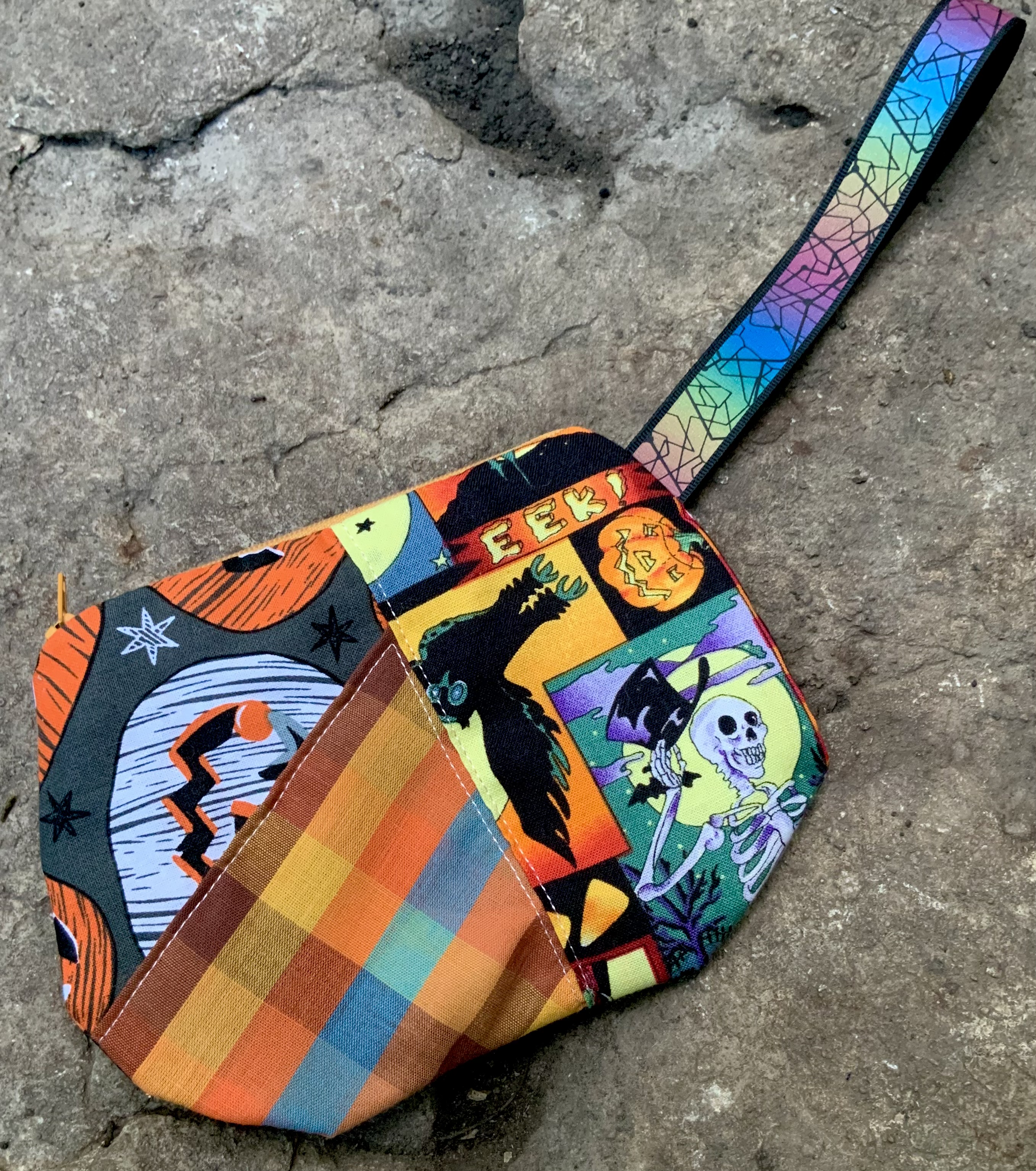 Halloween patchwork clutch bag #3