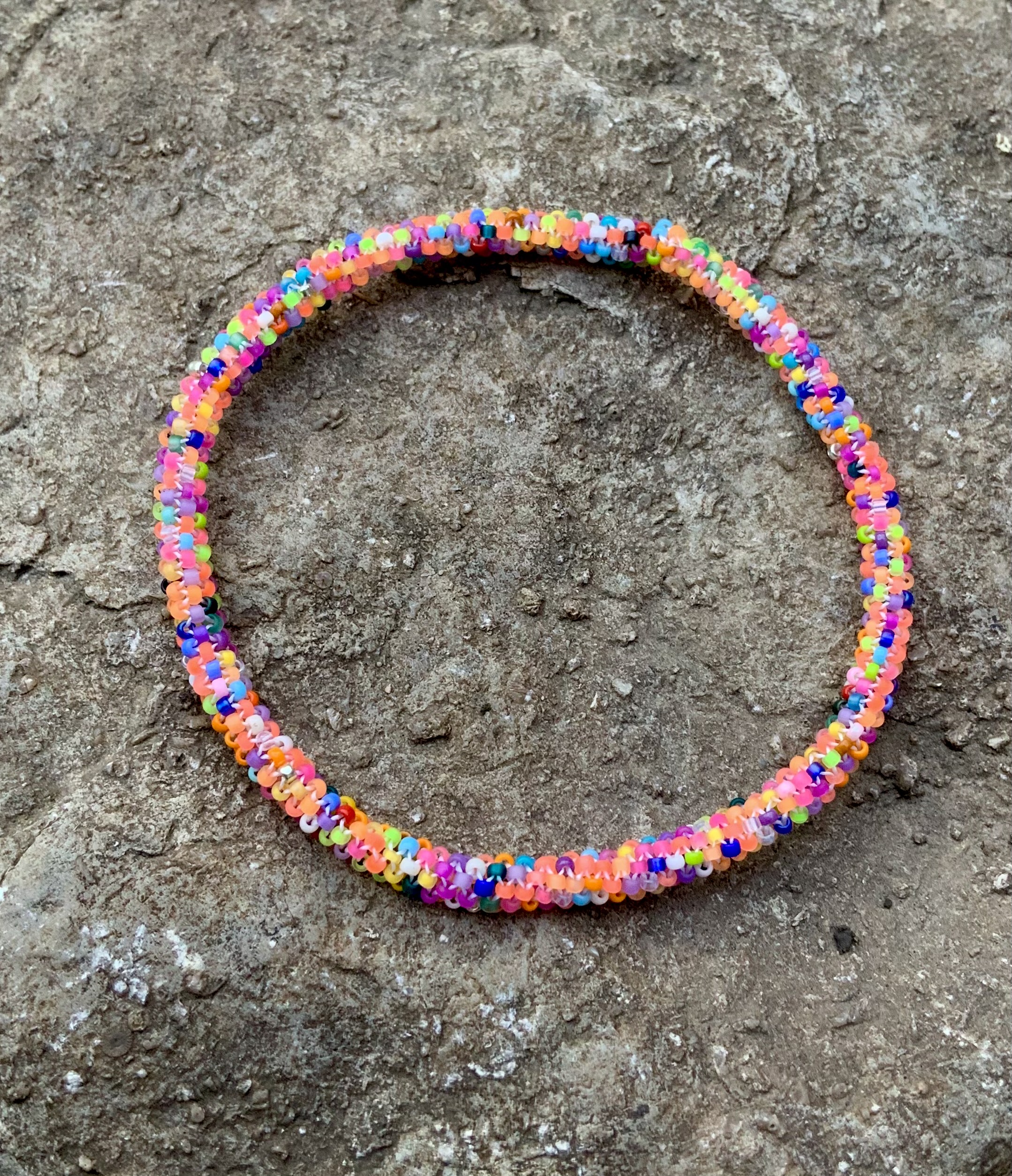 Unicorn vomit bead soup gourd stitched bracelet 
