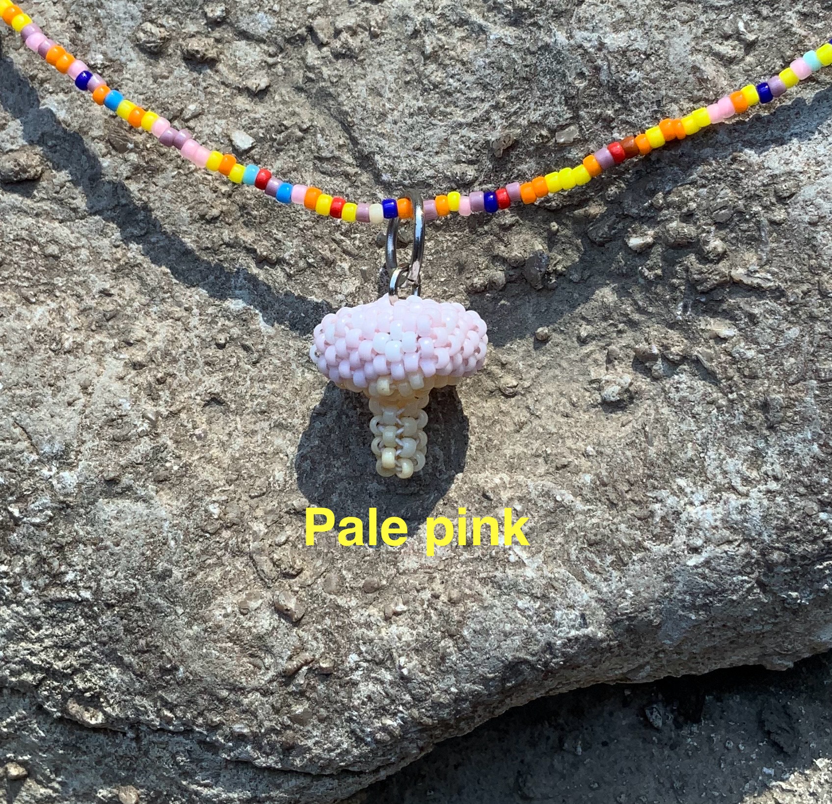 Beaded mushroom necklace 