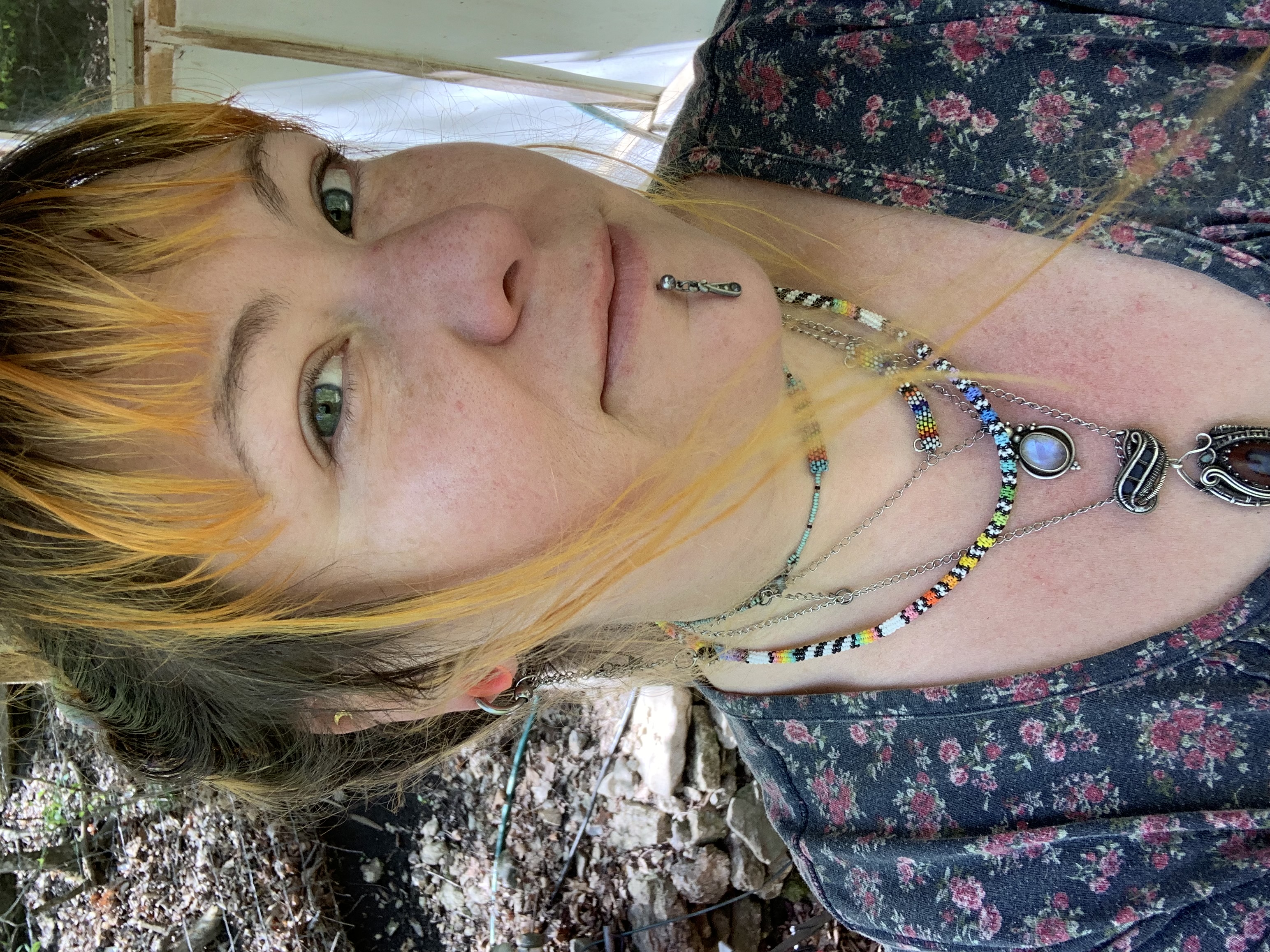 Rainbow rainbow pastel rainbow gourd stitched necklace 