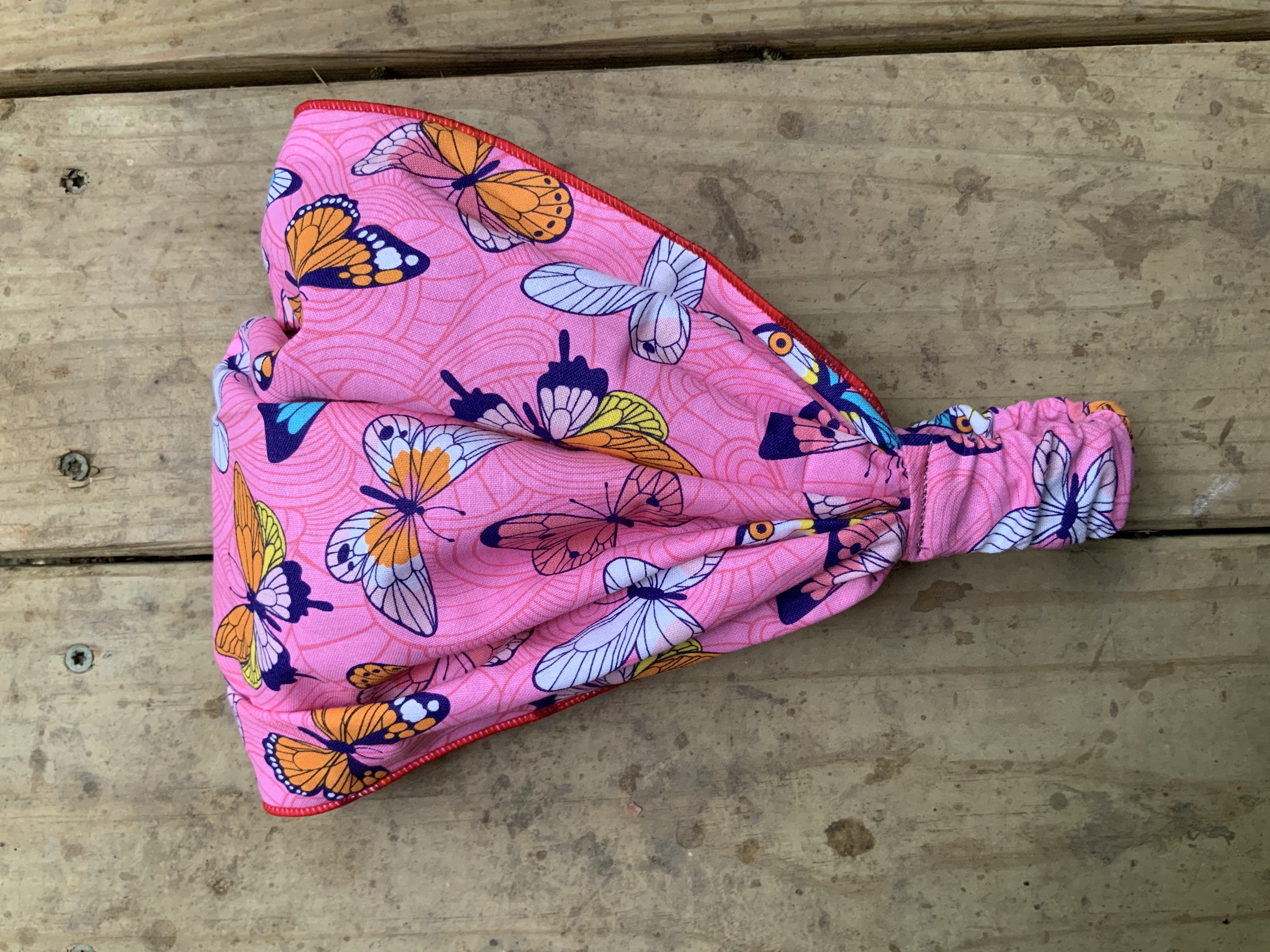 Pink butterfly headband 