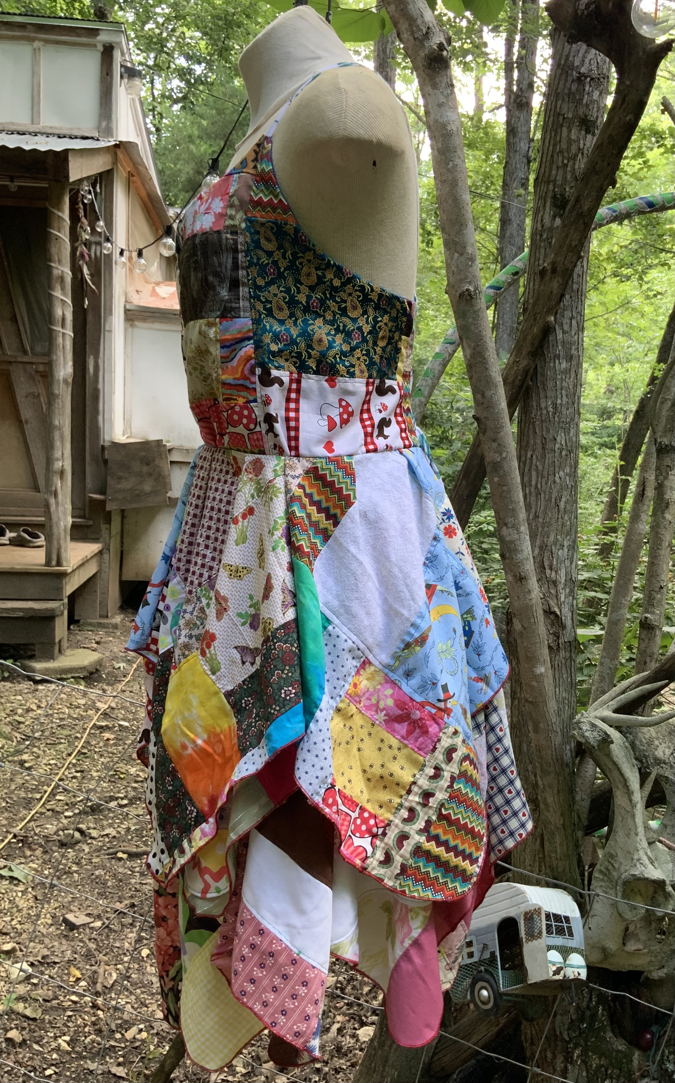 Super floofy patchwork fairy top and skirt set