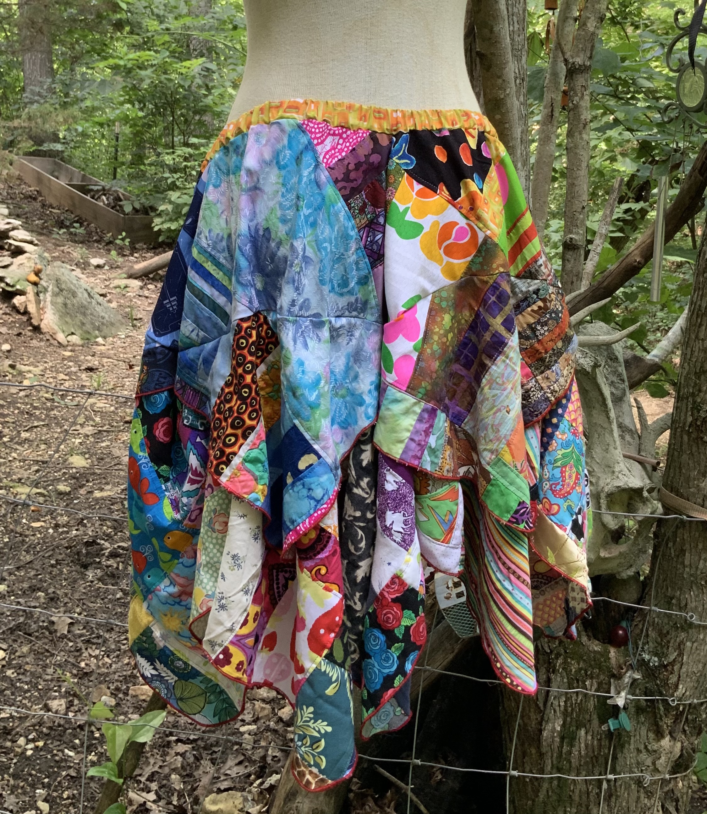 Super colorful patchwork fairy skirt 