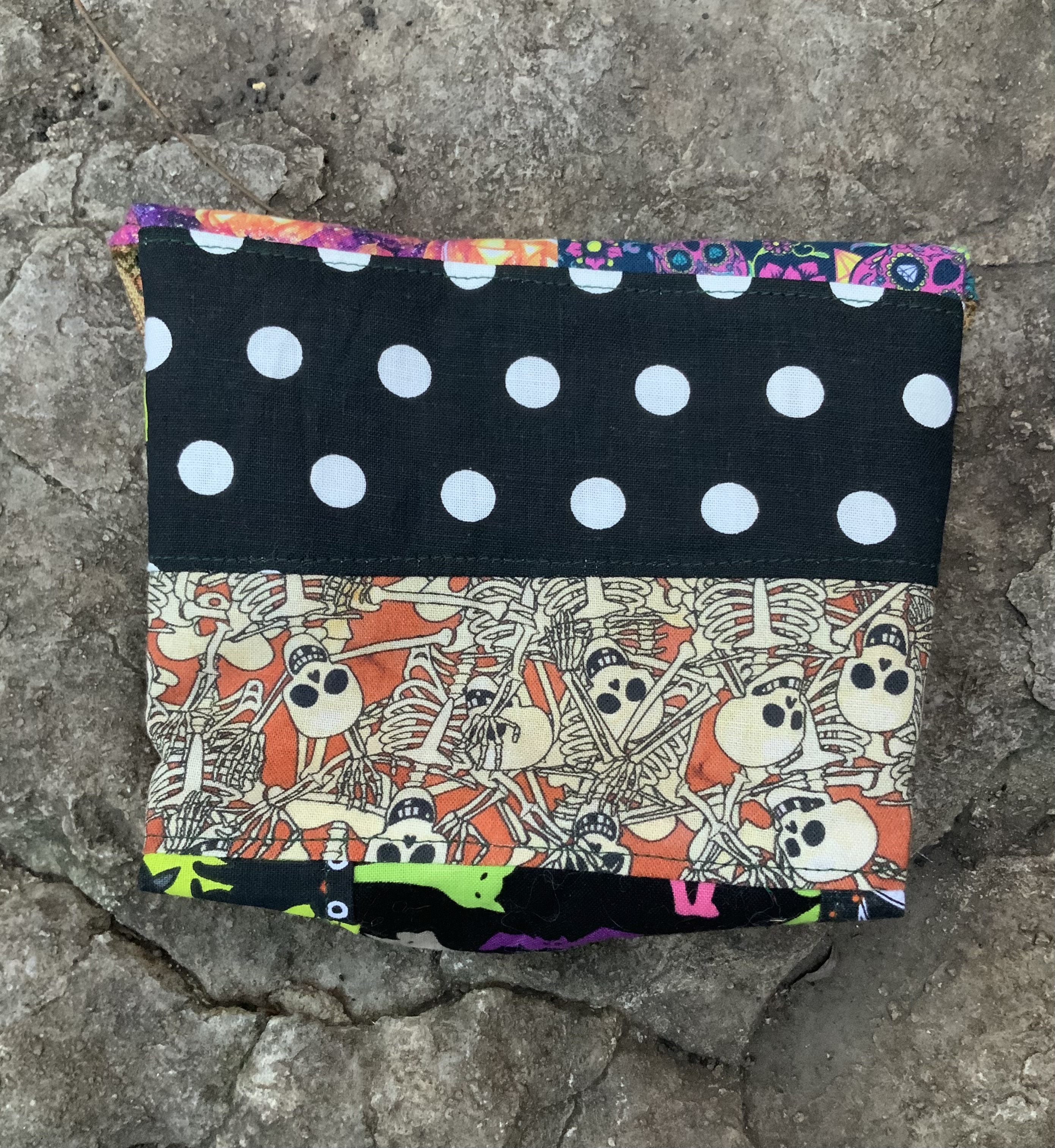 Halloween patchwork clutch bag