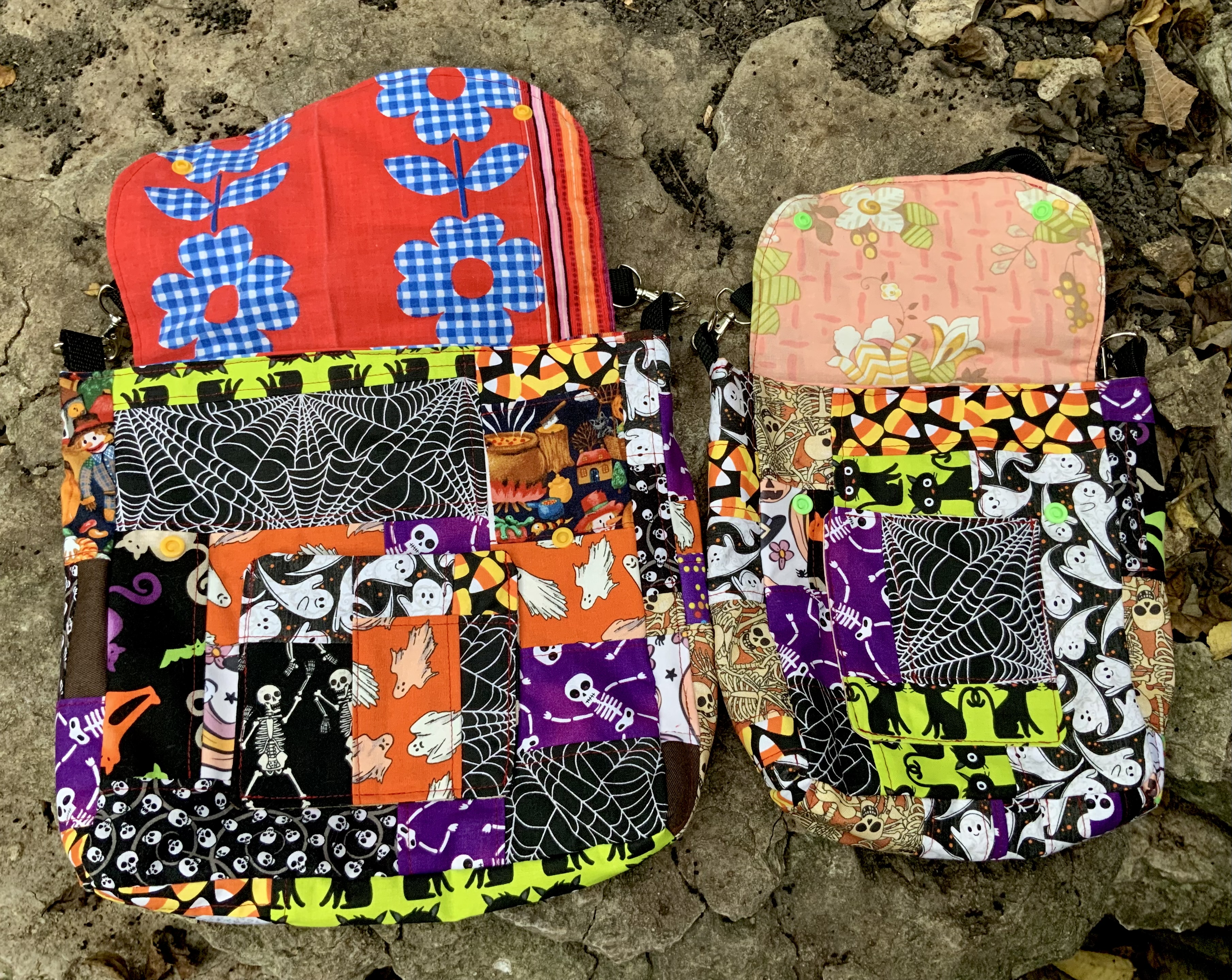 Custom Halloween patchwork bag set 
