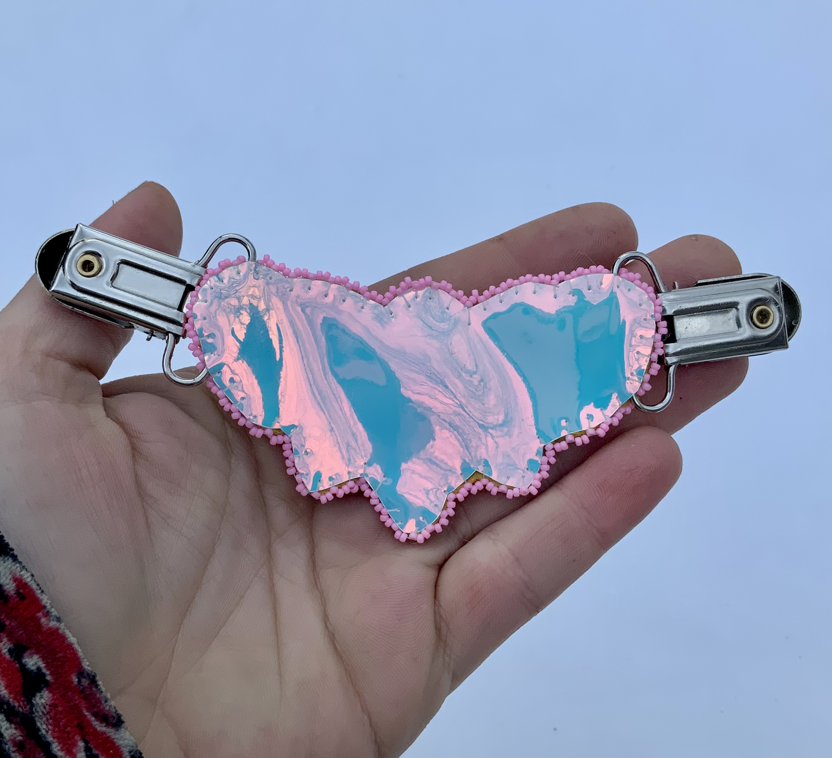 Magical girl beaded cardigan clasp