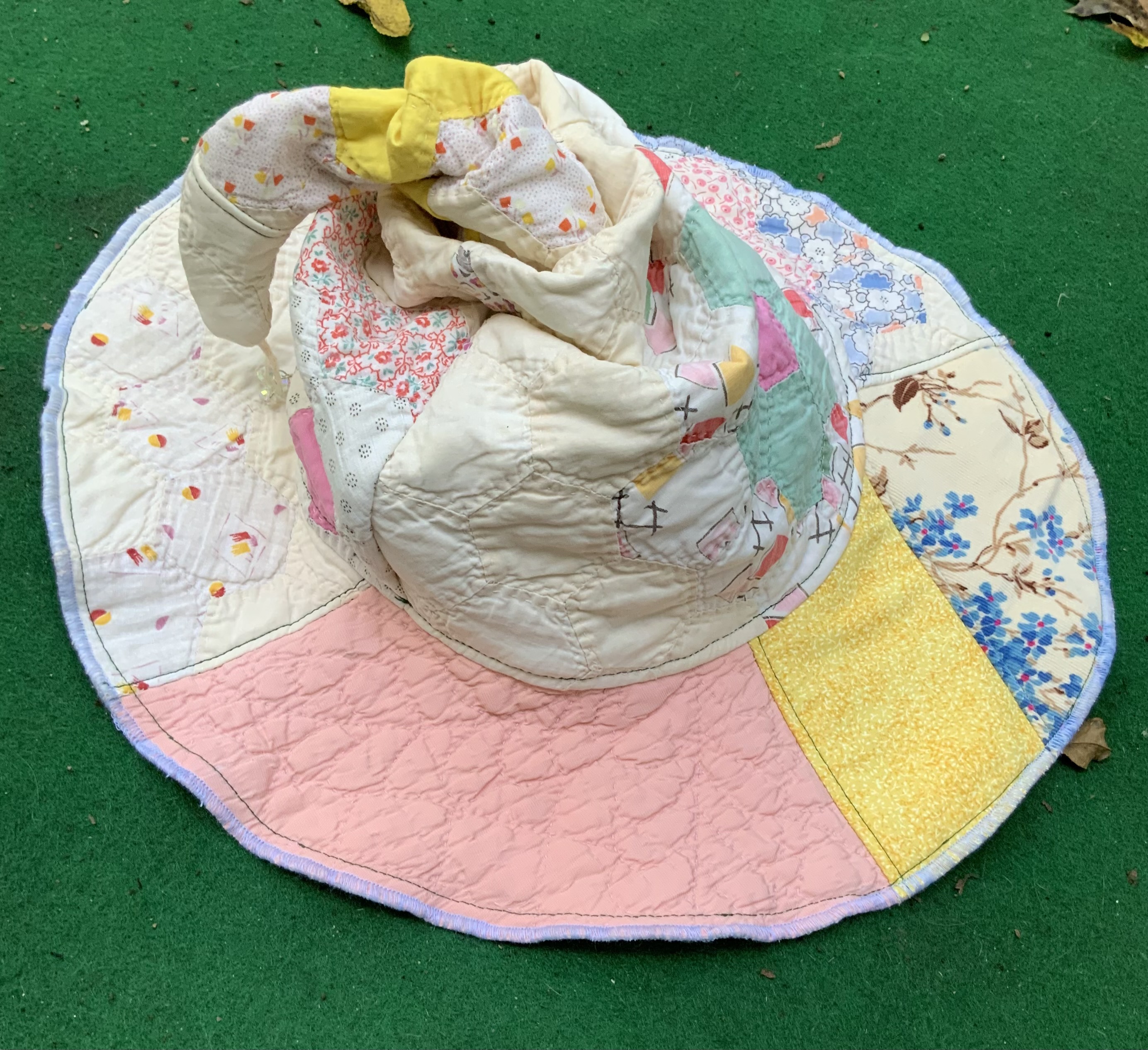 Pastel patchwork steeple hat