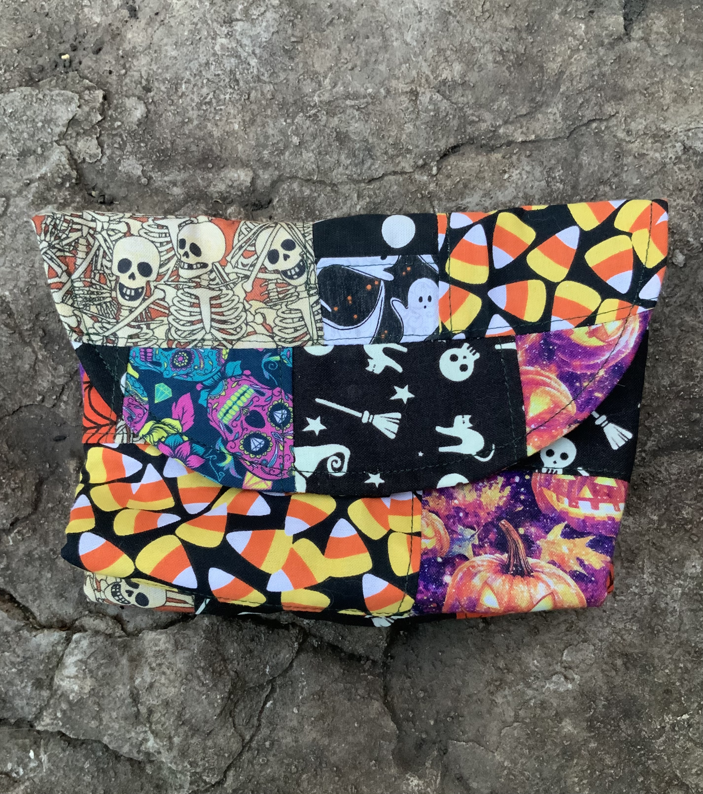 Patchwork Halloween clutch bag 3