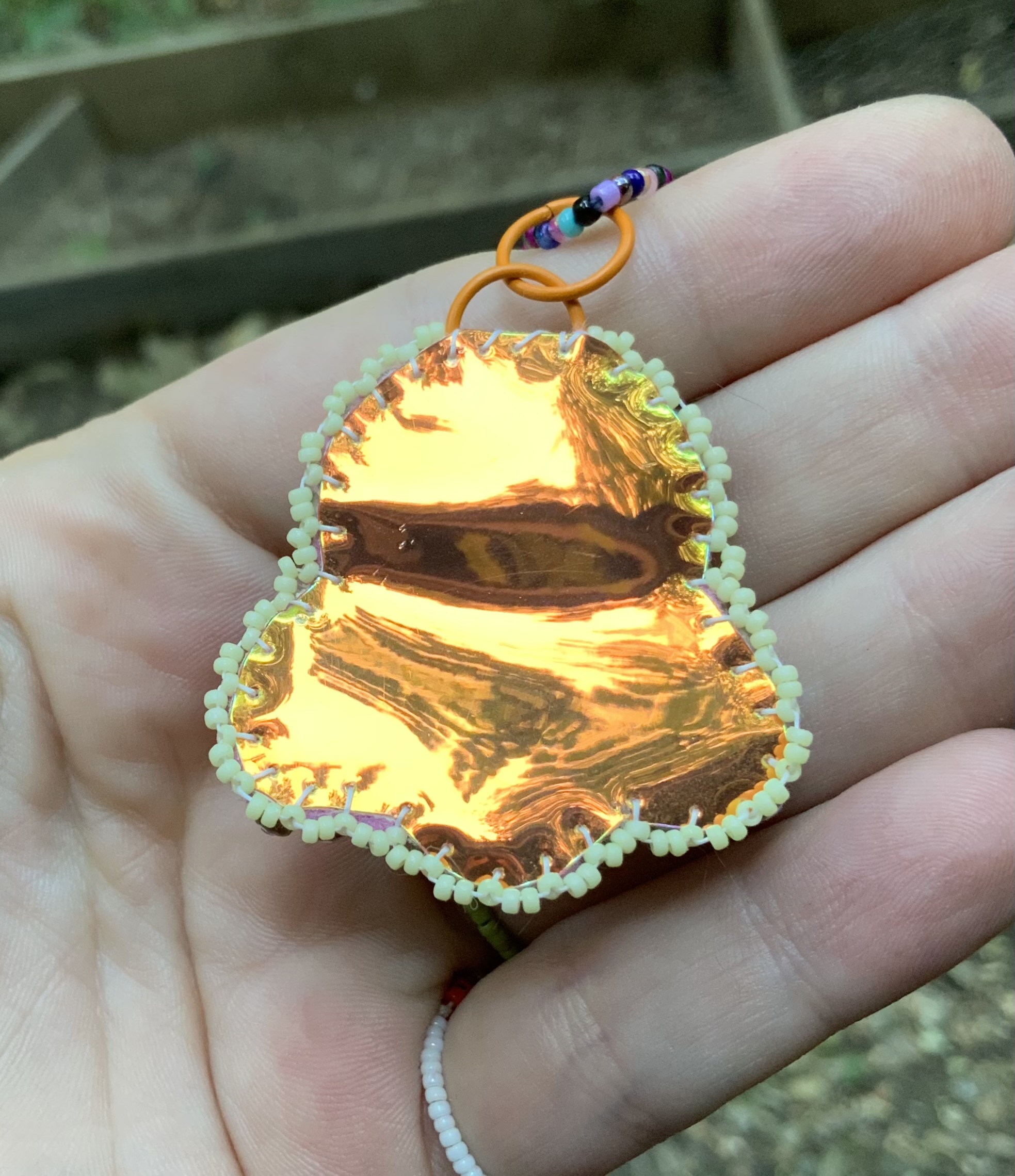 Cassie magic beaded pendant