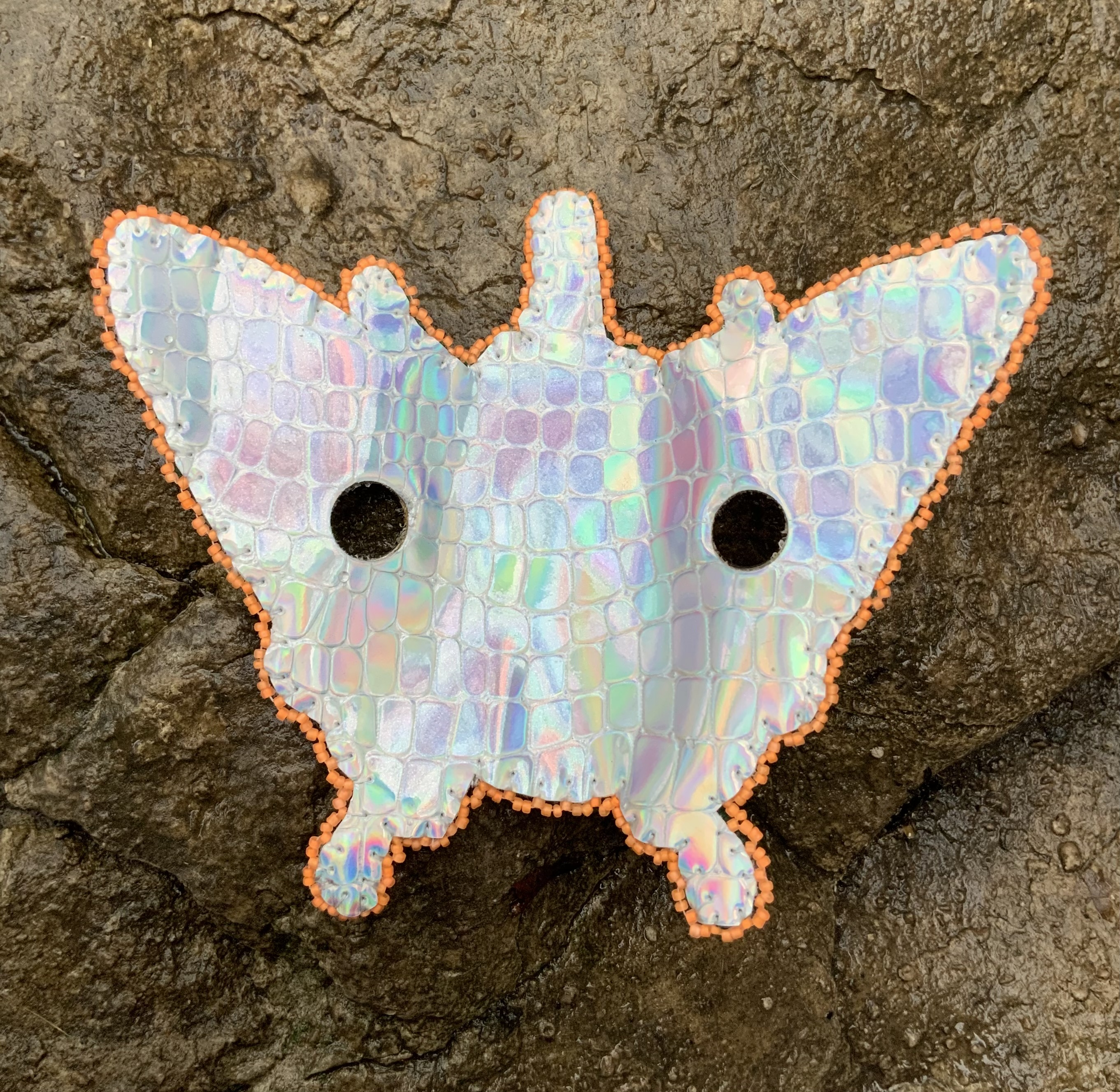 Custom beaded Hercules beetle barrette