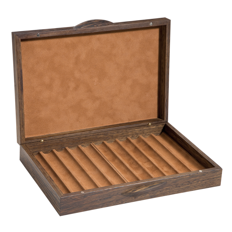 ATELIER DE LA FORÊT - Coffret 11 places - Bois de wengé et cuir de vachettes foulonnées