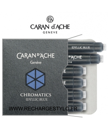 CARAN D'ACHE - Boite de 6 cartouches d'encre mini internationale 