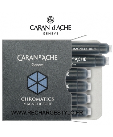 CARAN D'ACHE - Boite de 6 cartouches d'encre mini internationale 