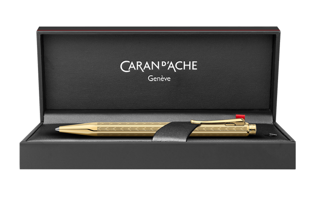 CARAN D'ACHE - Bille - Ecridor Chevron Doré