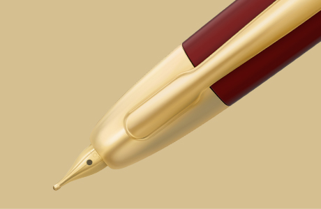 PILOT - Capless Doré Rouge - Plume