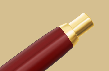 PILOT - Capless Doré Rouge - Plume