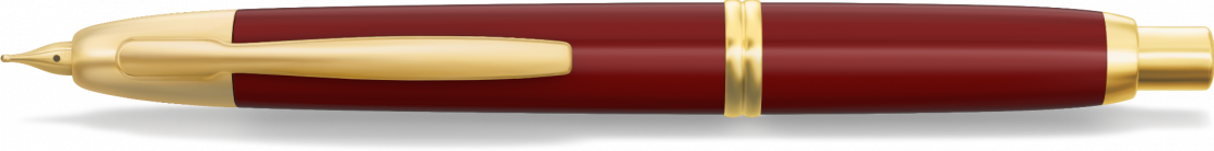 PILOT - Capless Doré Rouge - Plume