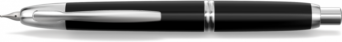 PILOT - Capless Rhodié Noir - Plume