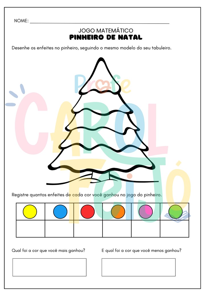 Jogo Matemático Pinheiro de Natal