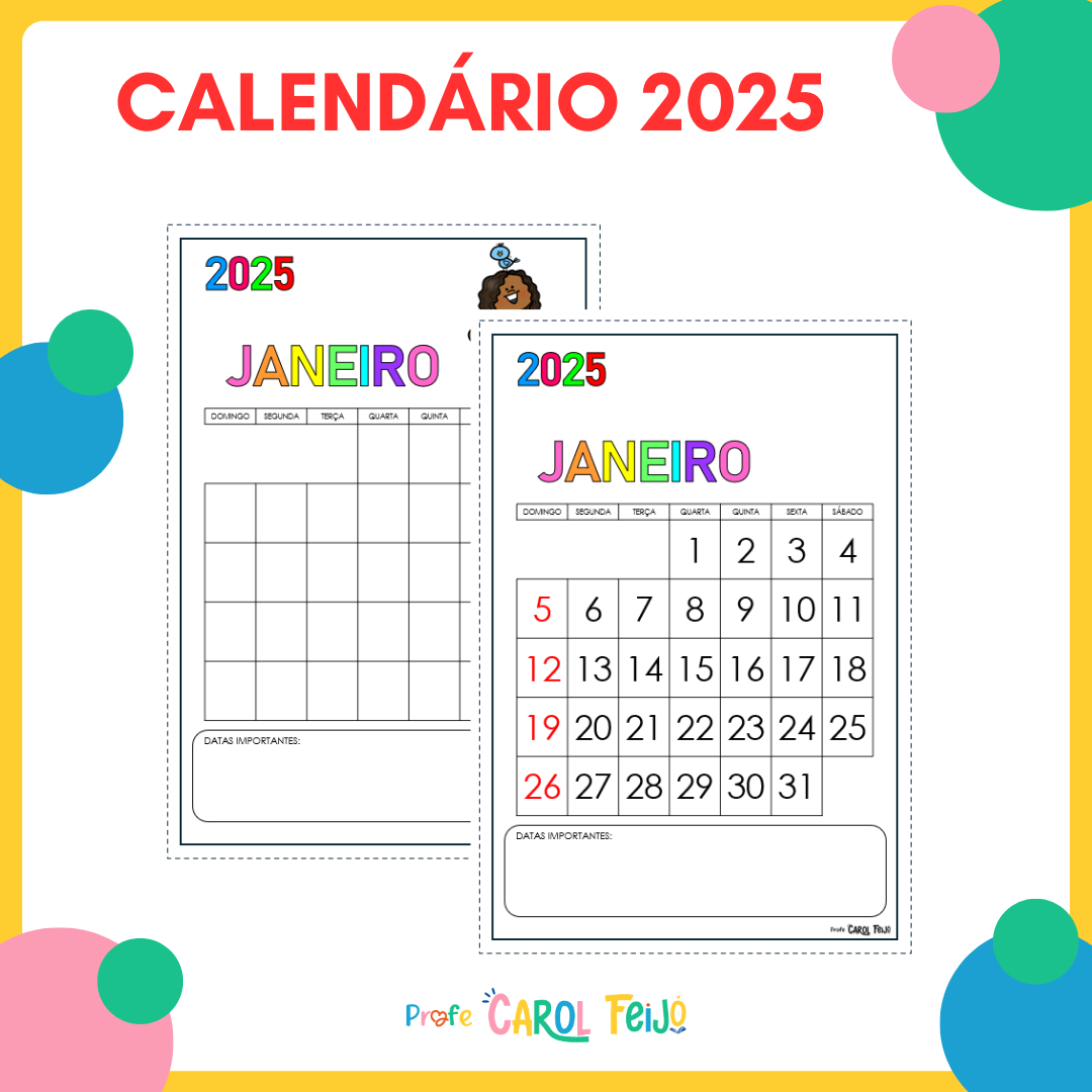 Calendário 2025
