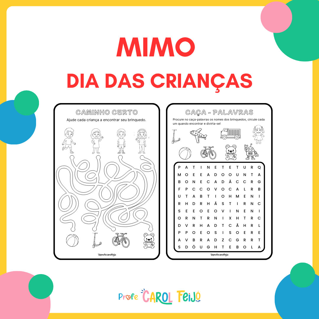 Passatempo dia das Crianças