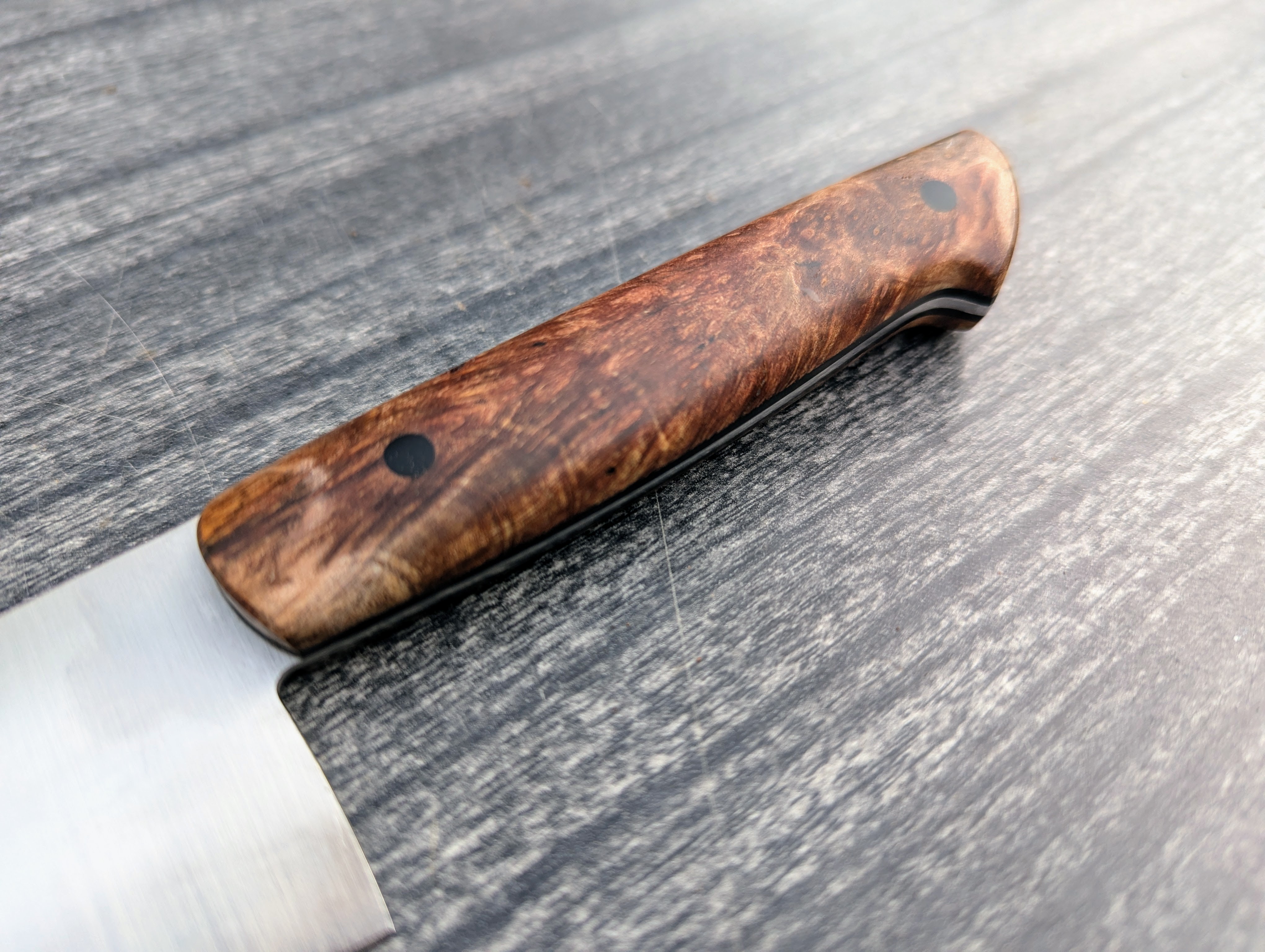 6.5" Petty Knife with Redwood Burl Handle