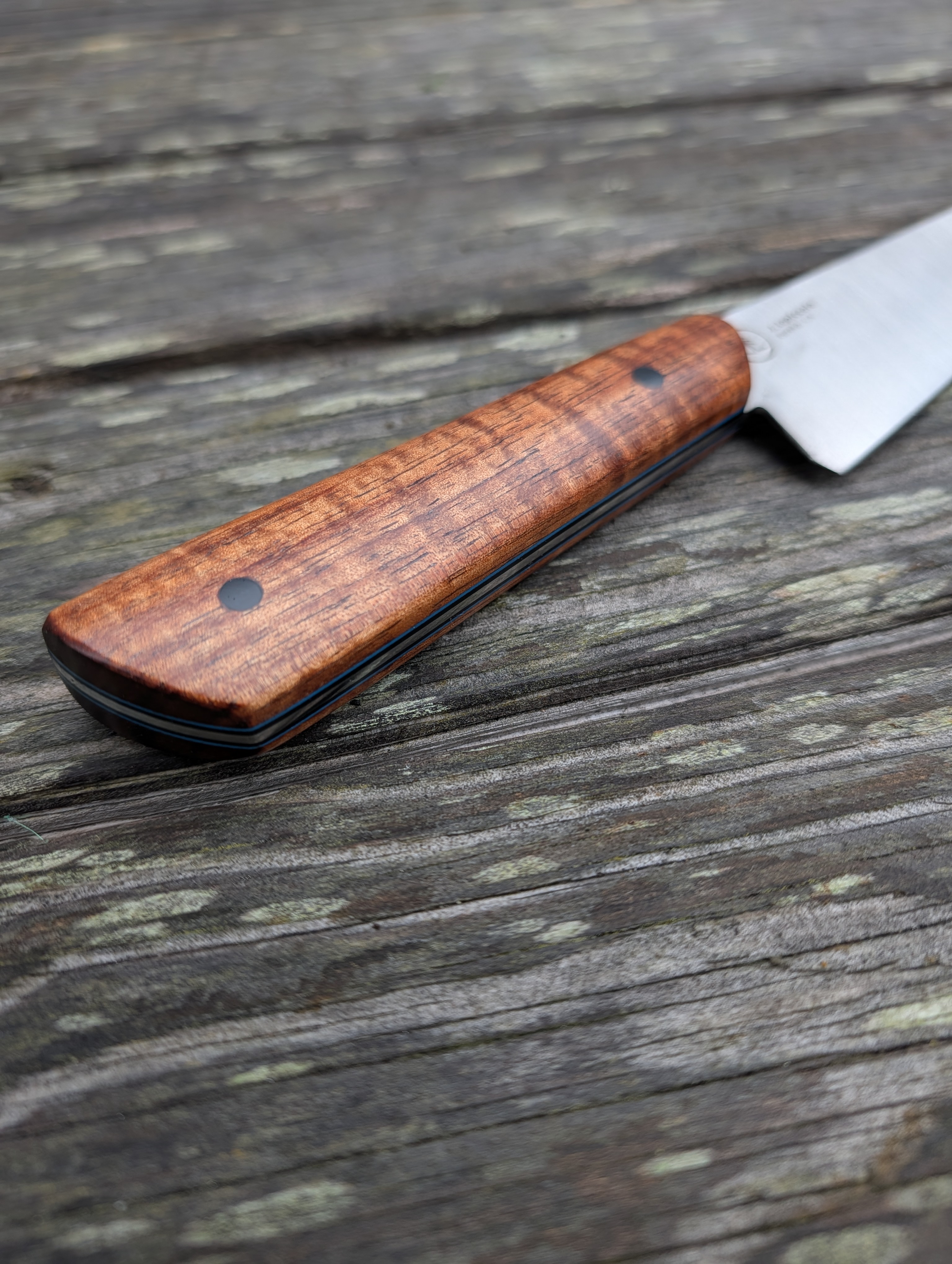 Petty Knife with Curly Acacia Handle