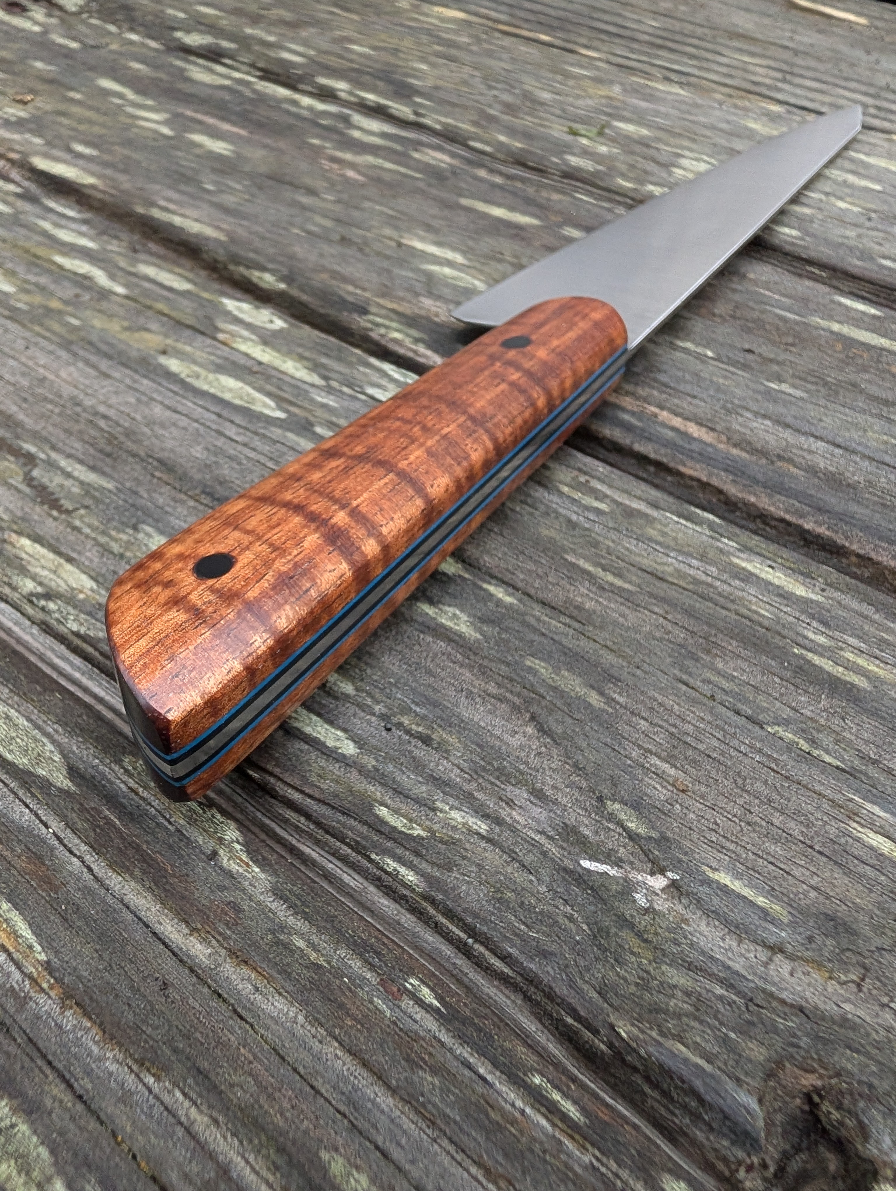 Petty Knife with Curly Acacia Handle