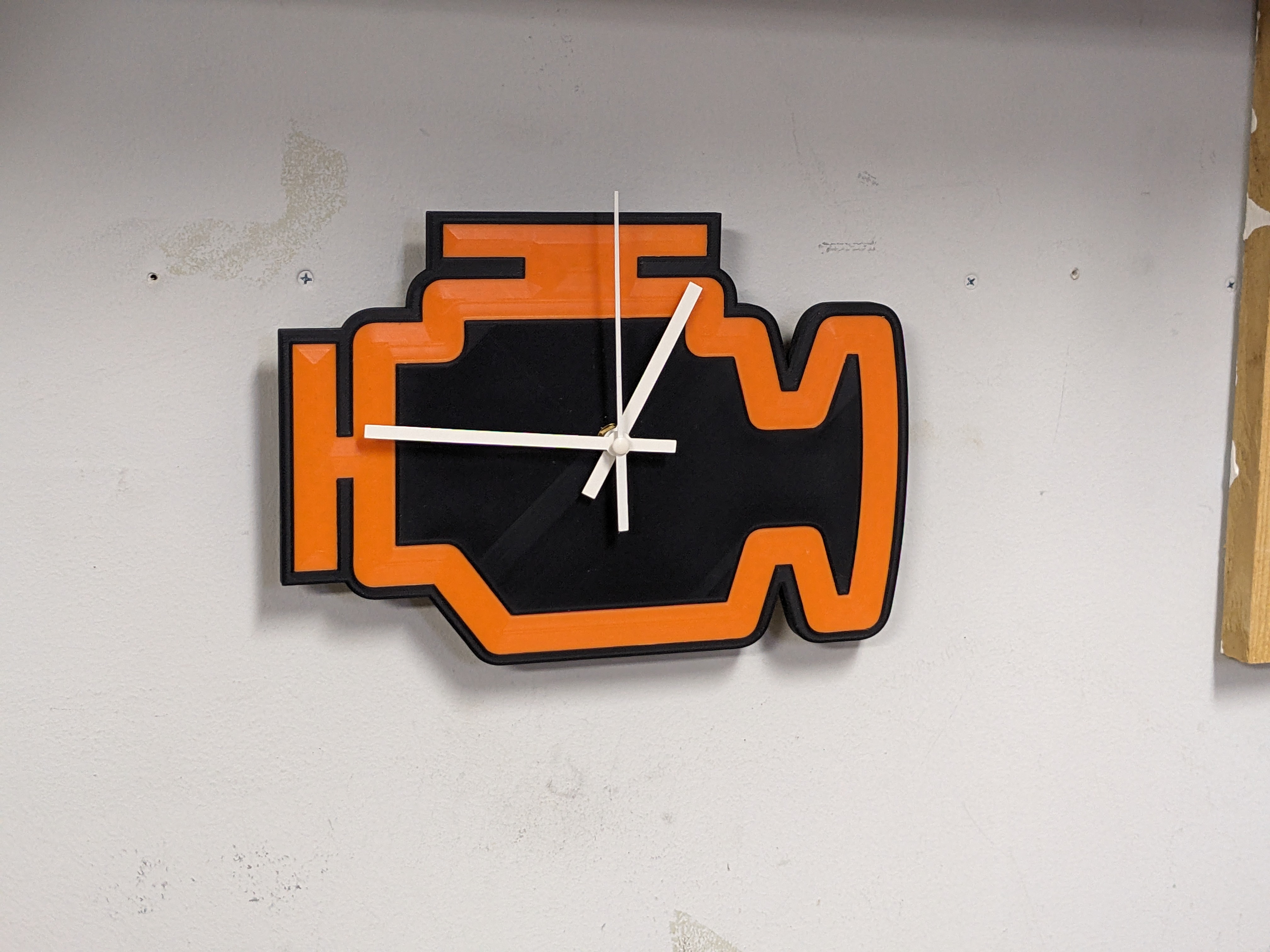 Check Engine Wall Clock