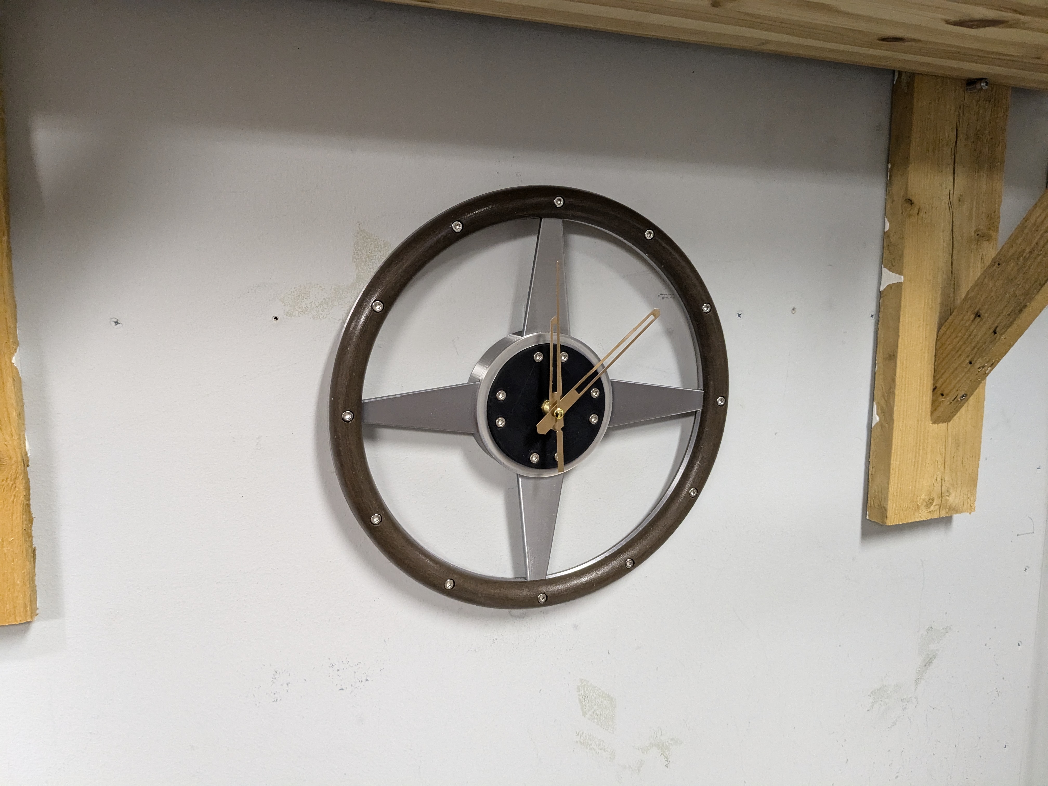 Brit Steering Wheel Wall Clock