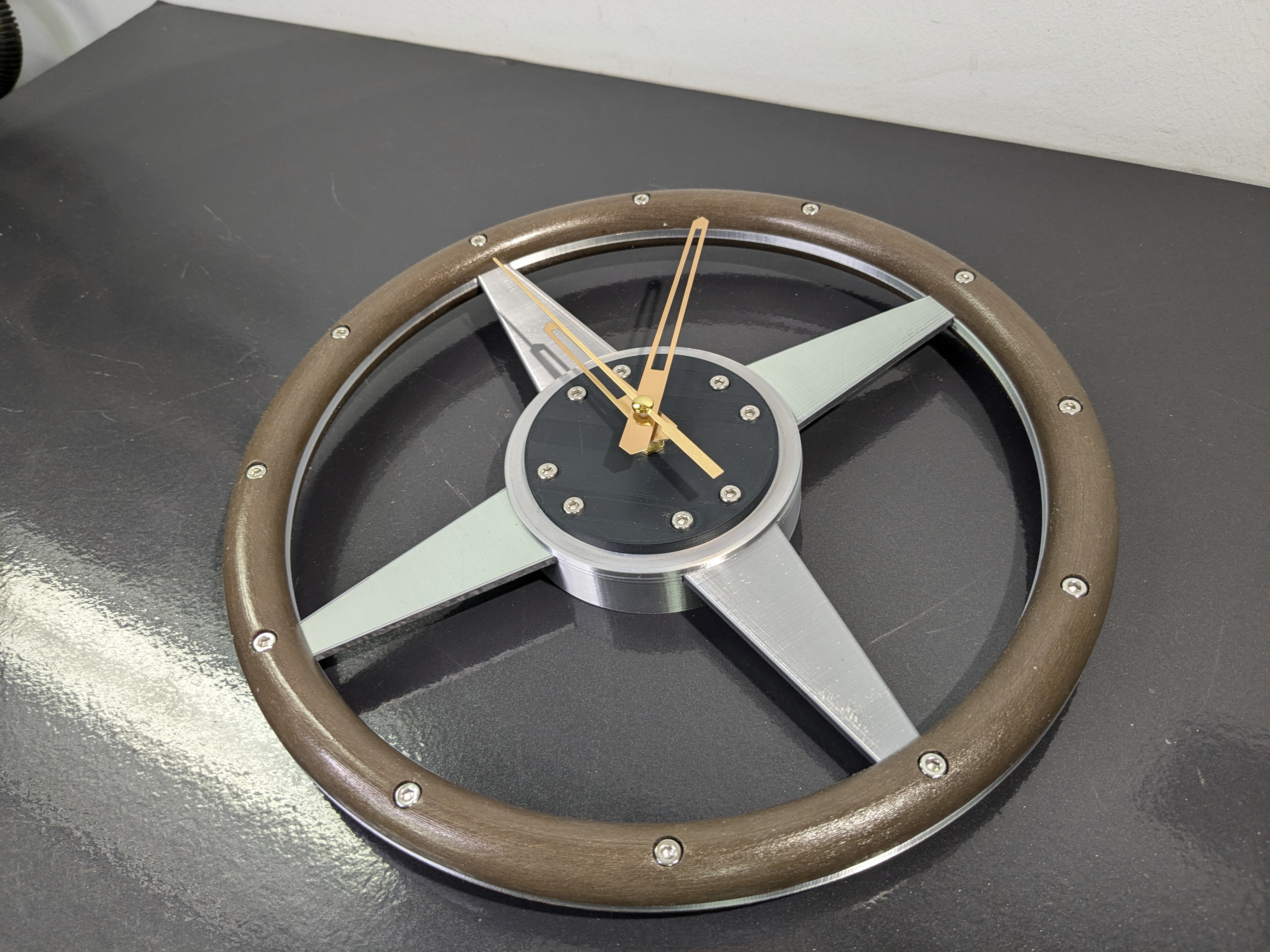 Brit Steering Wheel Wall Clock