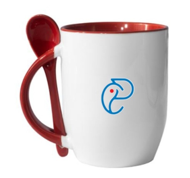 Ceramic Mug with Spoon