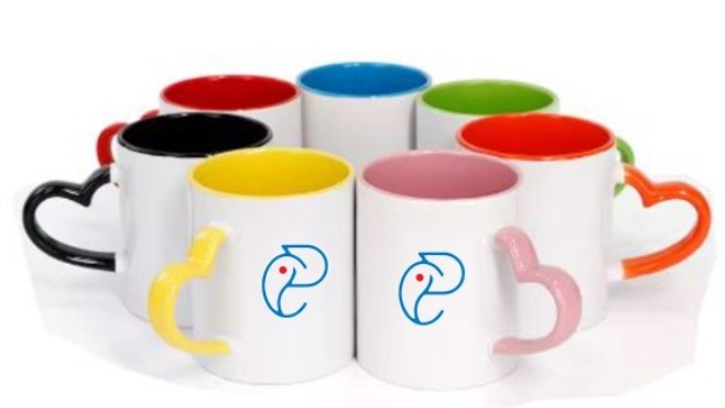 Heart Handle Inner Color Mug