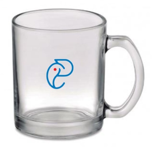 Glass Mug with Artistic Design
