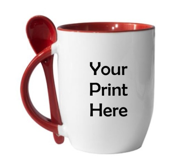 Ceramic Mug with Spoon