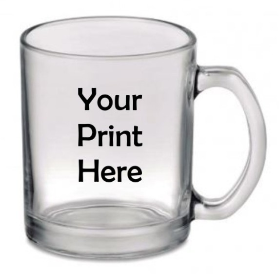 Glass Mug with Artistic Design