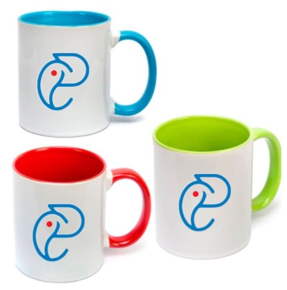 Color Accent Logo Mugs