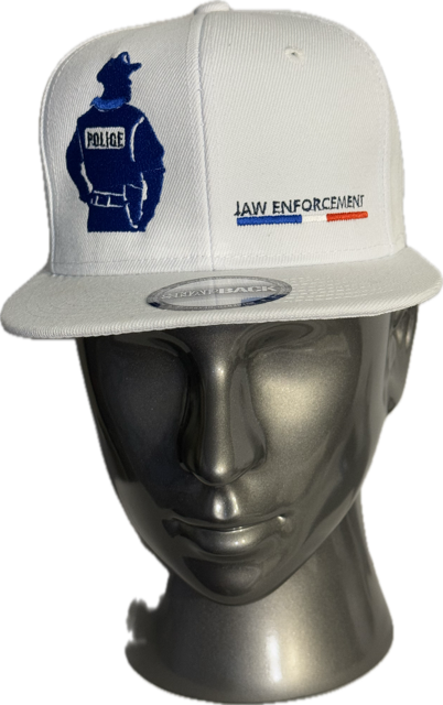 STANDING POLICE OFFICER SILHOUETTE CAP