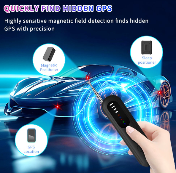 Hidden Camera Detector & GPS Bug Finder – RF Signal Scanner, Anti-Spy Device for Hotels, Airbnb, Travel & Office Protection