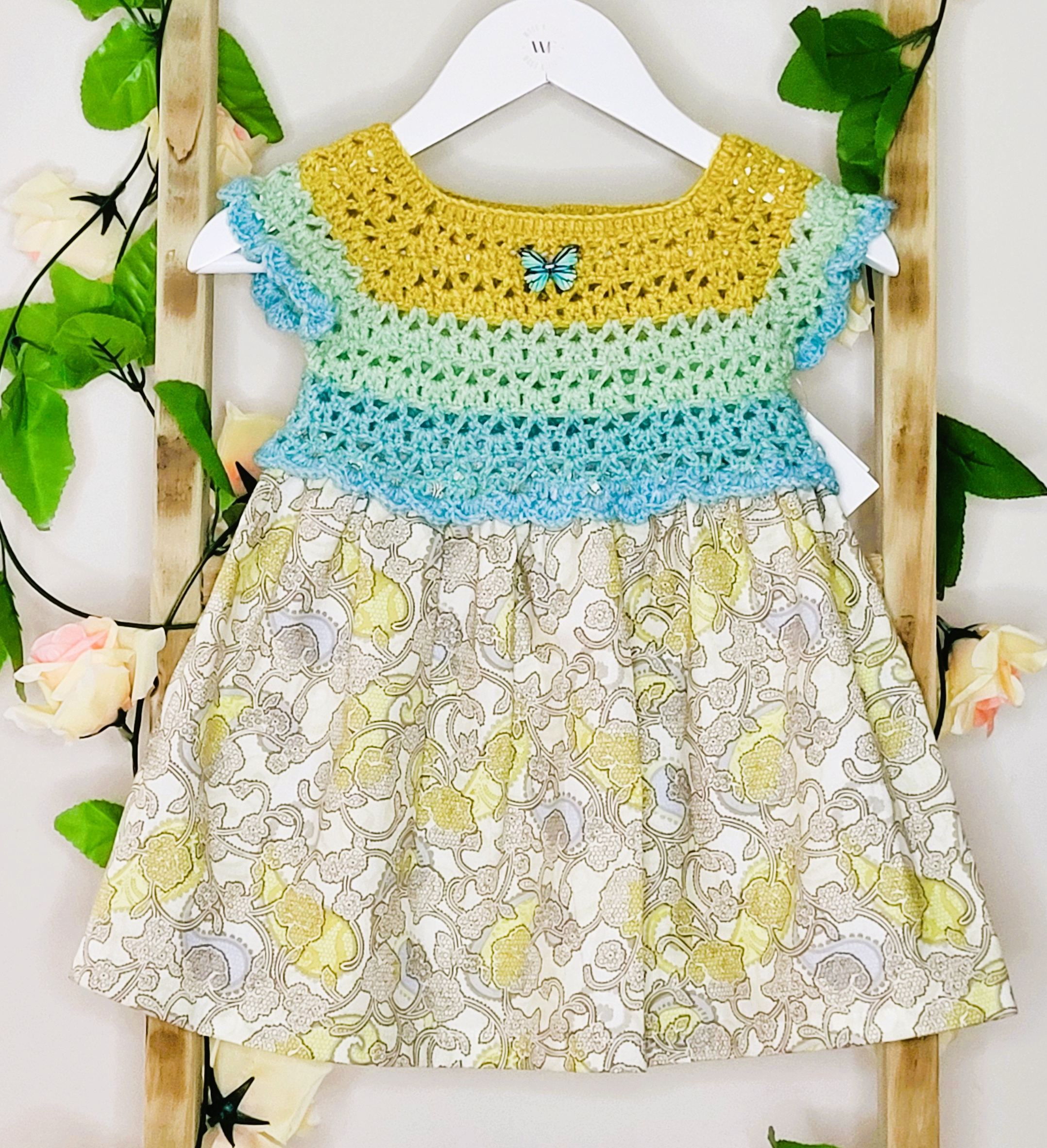 Gorgeous Crochet Dress for Toddler/Baby Size Bright Colors