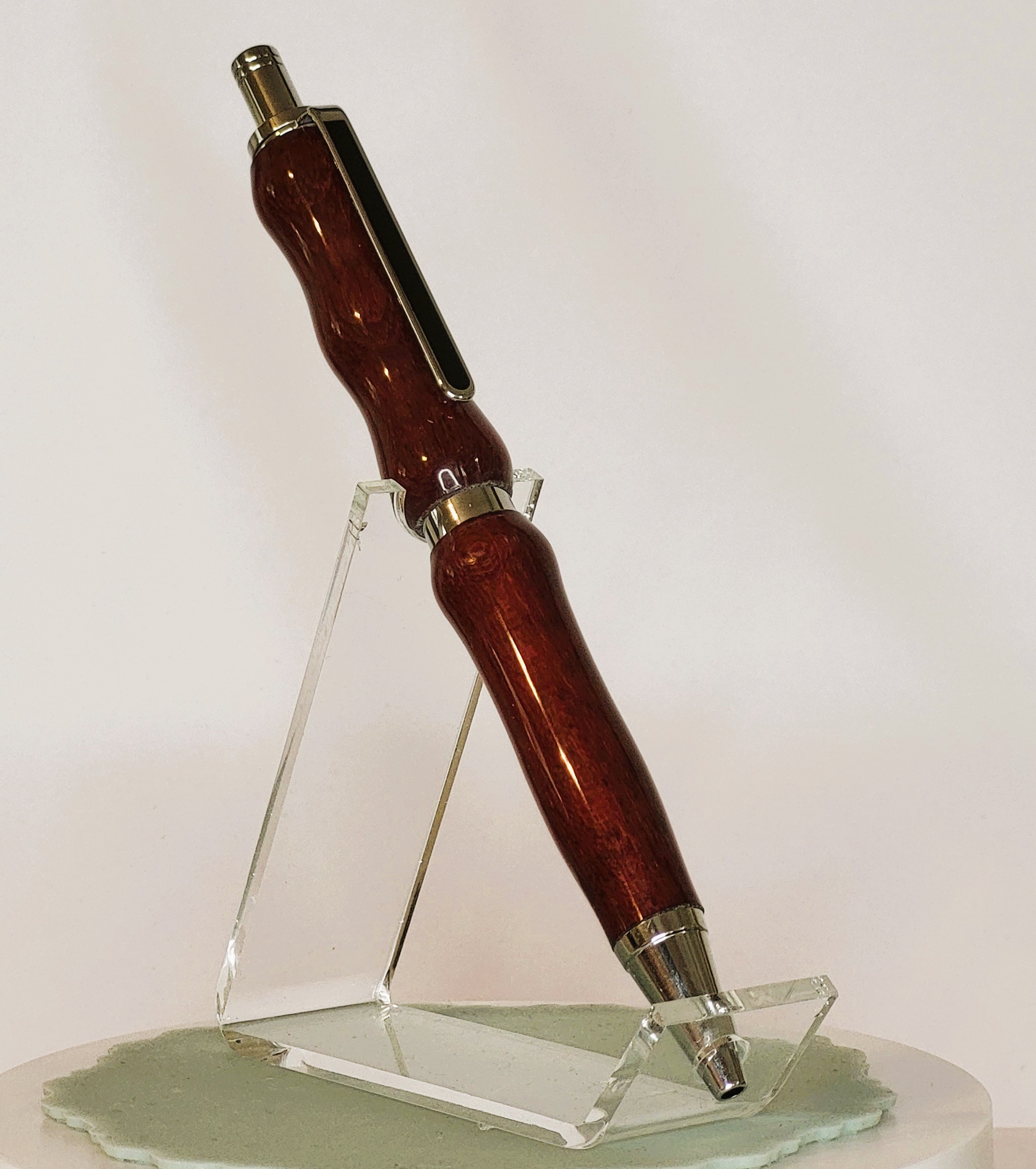 Handcrafted Hand Turned Wood Deluxe Padauk Wood Click Pen