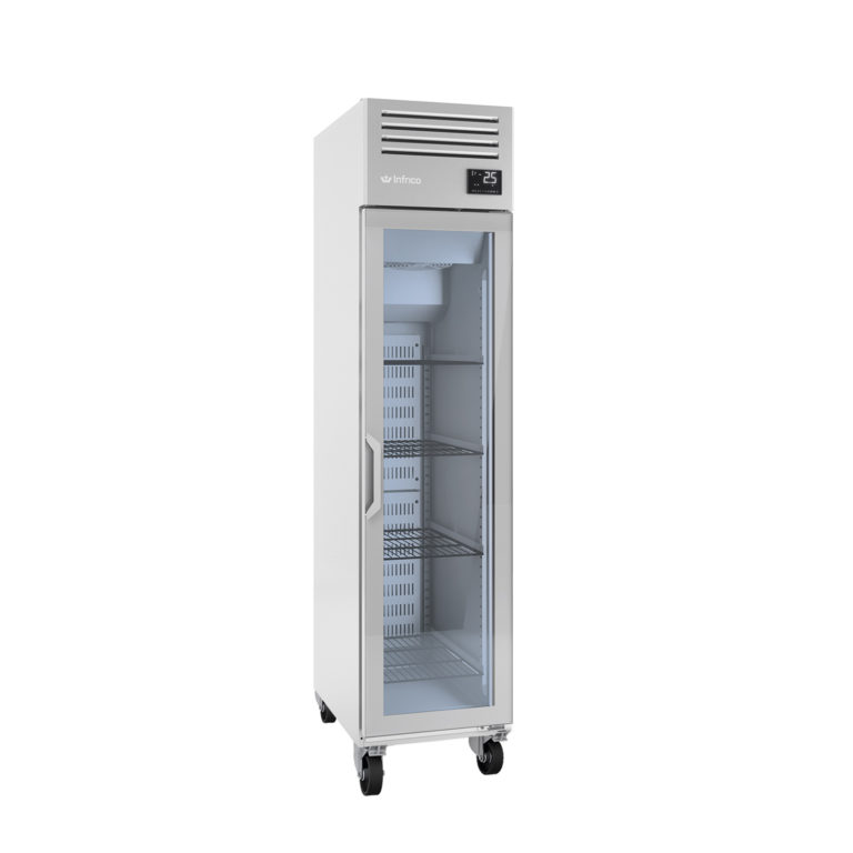 Infrico 19” Upright Refrigerator Slim Line Glass Door IRR-AGN300CR