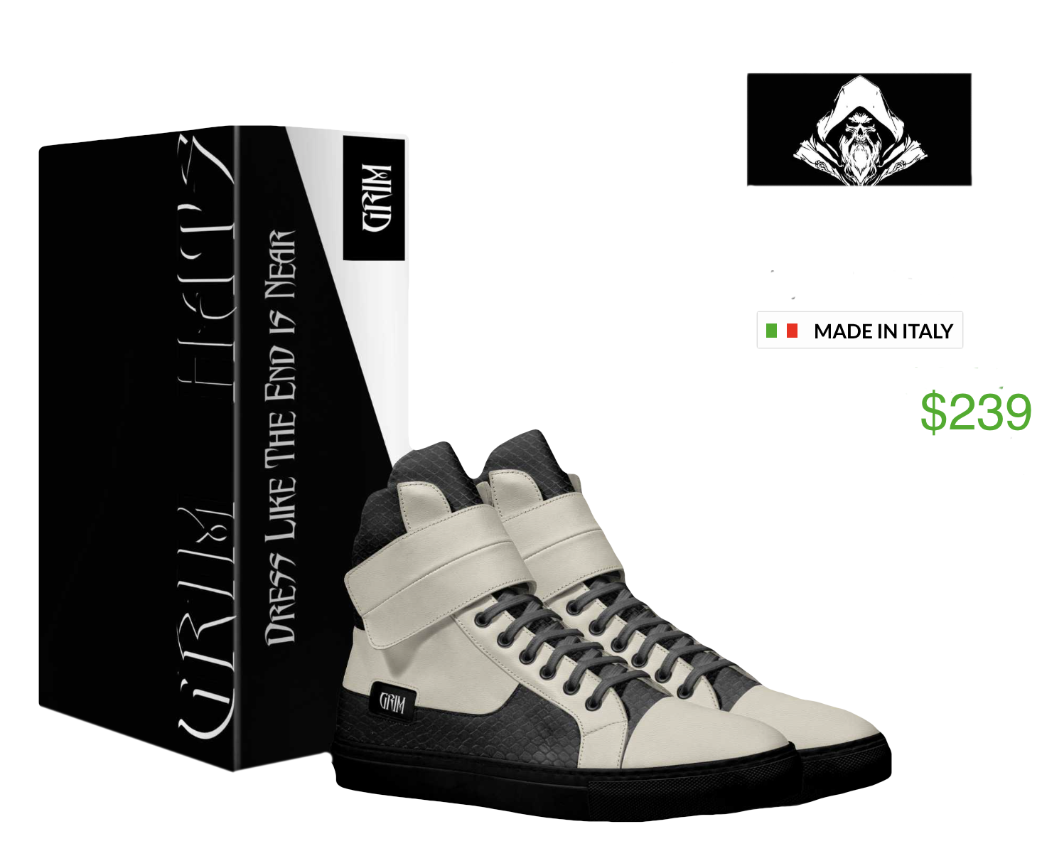 GRIM – Custom High-Top Sneakers