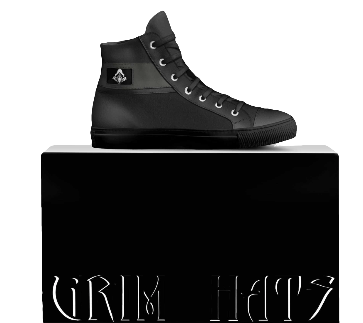 WRAITHS – Blacked Out Custom High-Top Sneakers